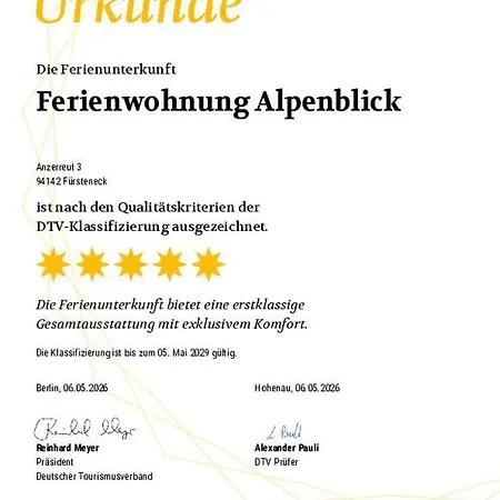 5 Sterne Alpenblick Fursteneck